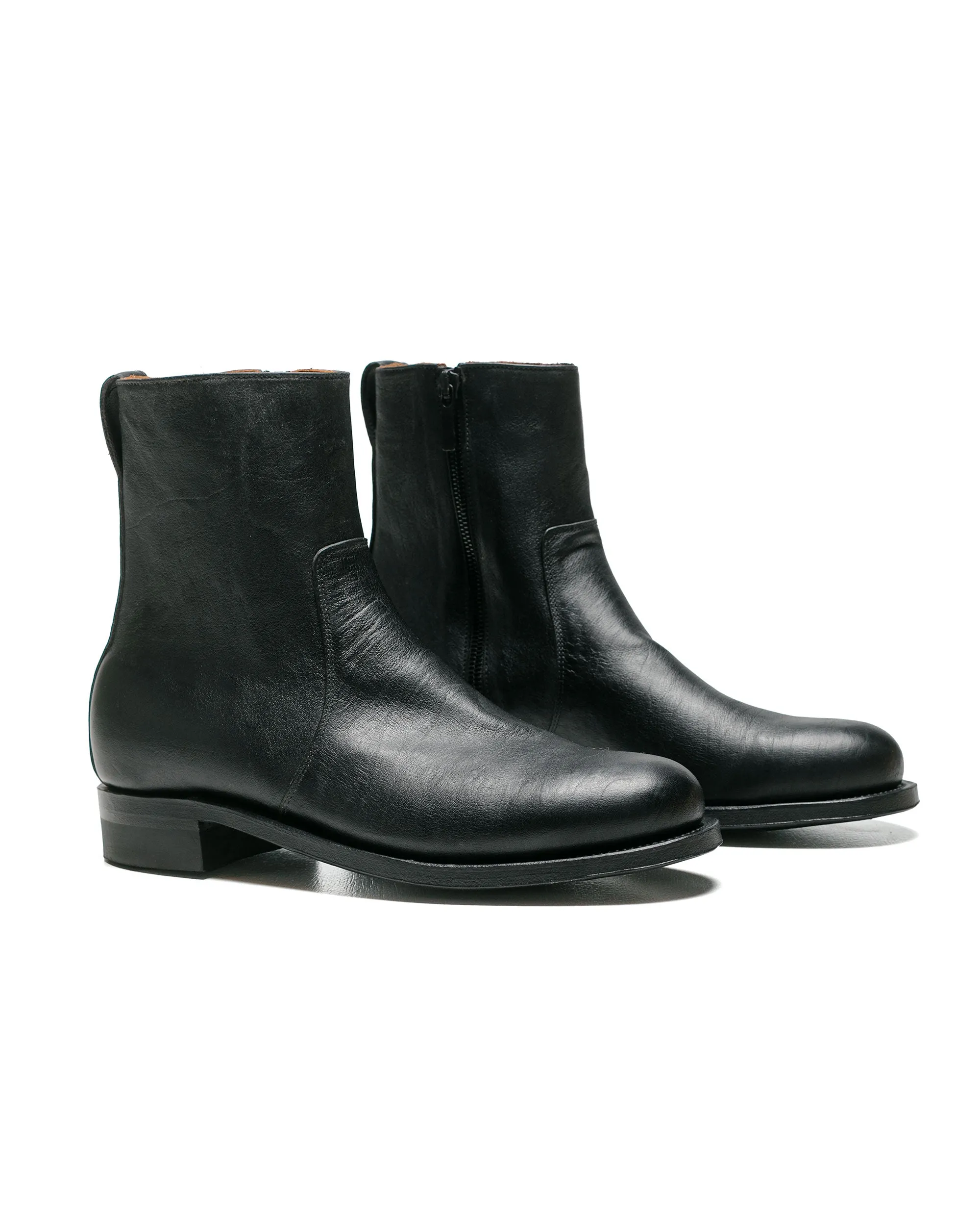 Viberg 2030CH Seitlicher Reißverschluss Stiefel Nero Gewaschenes Känguru (Vorbestellung)