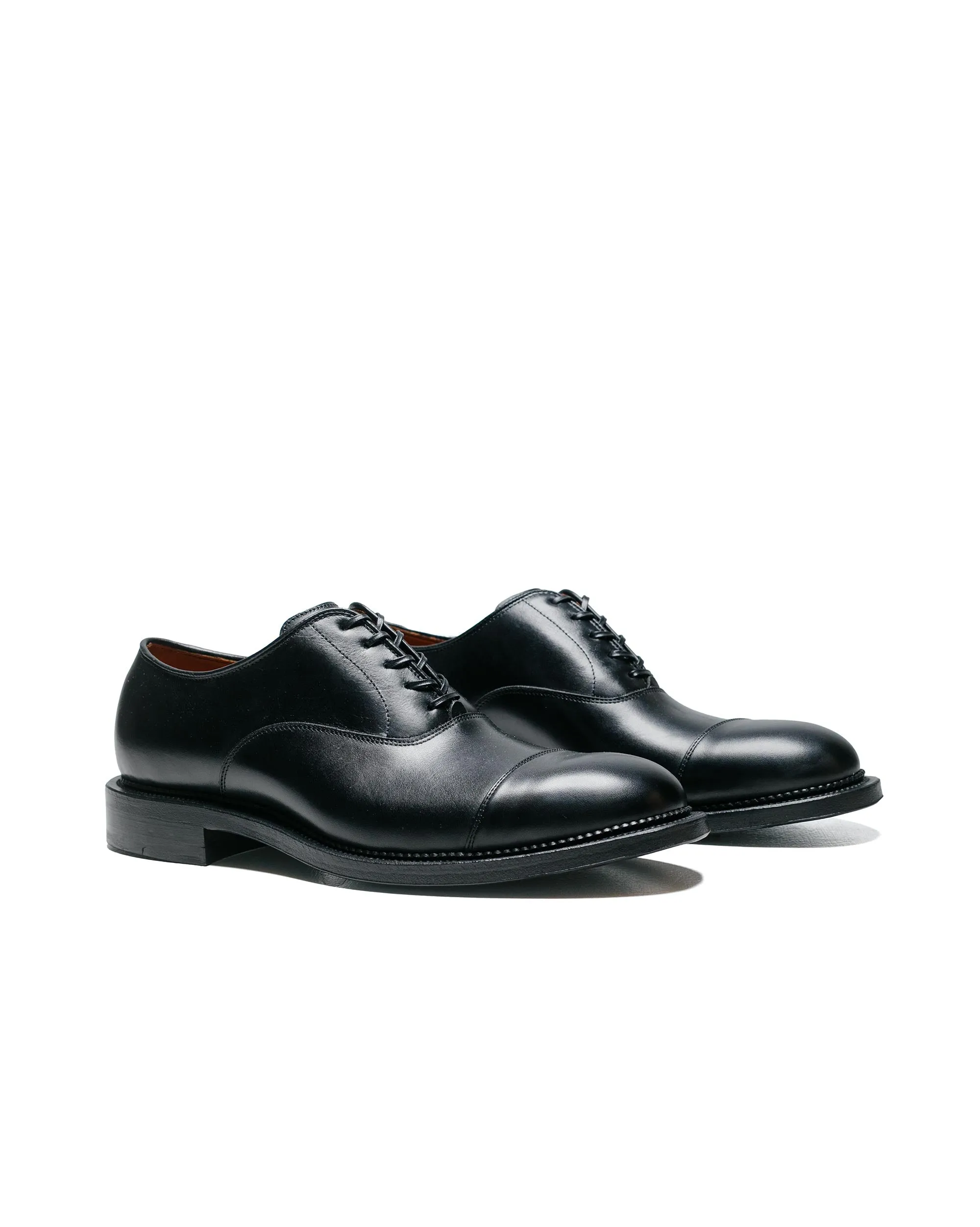 Viberg Bastion Oxford Schwarz Französisches Kalbsleder