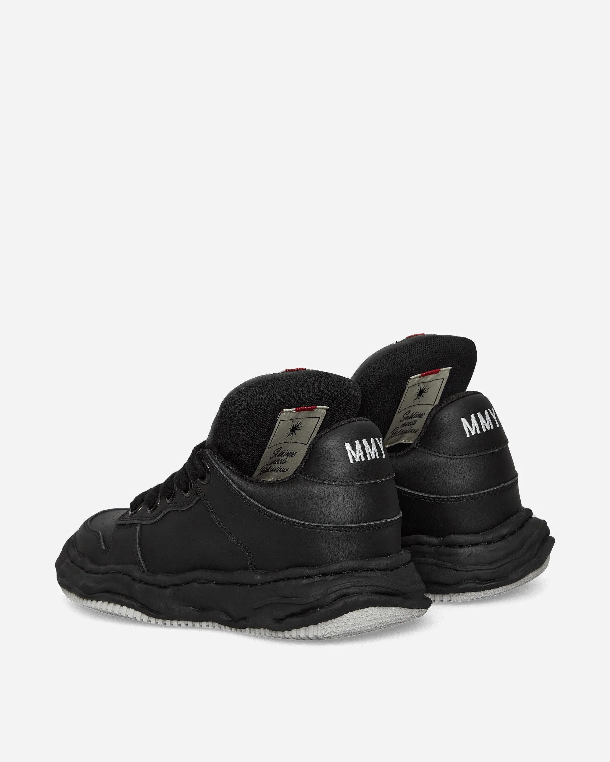 Wayne Puffer OG Sohlenleder Low Sneakers Schwarz
