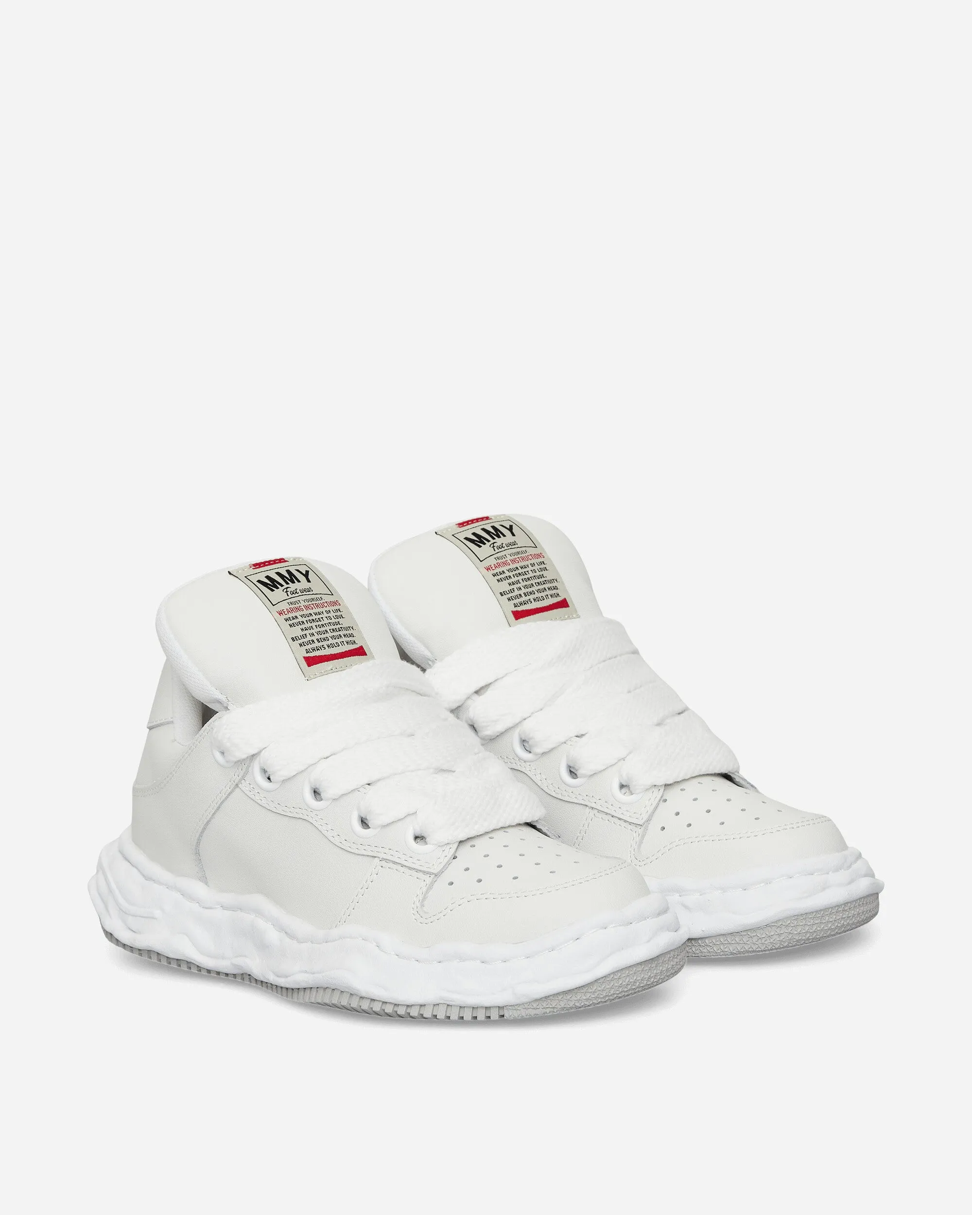 Wayne Puffer OG Sohlenleder Low Sneakers Weiß