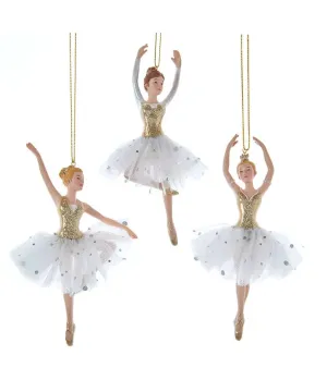Weiß-goldene Balletttänzerin-Anhänger - Einzelstück, verschiedene Stile