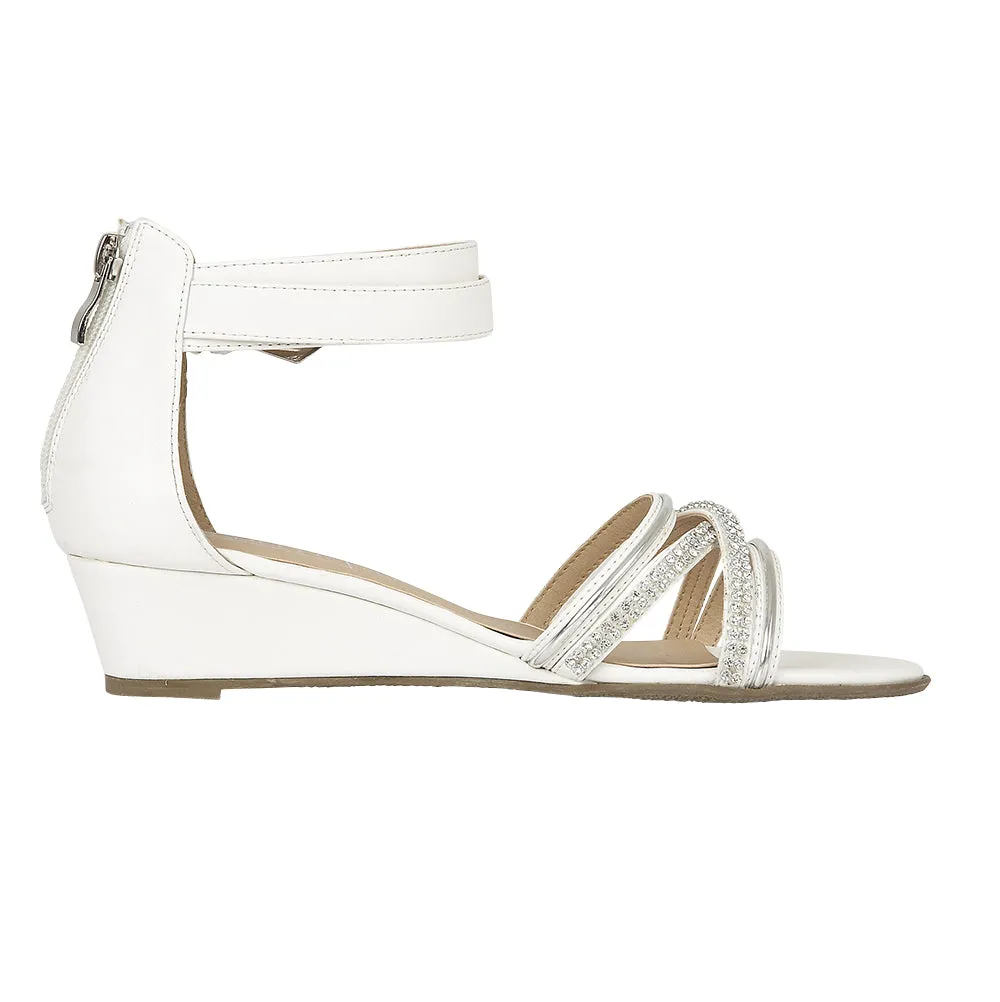Weiße Flache Schuhe