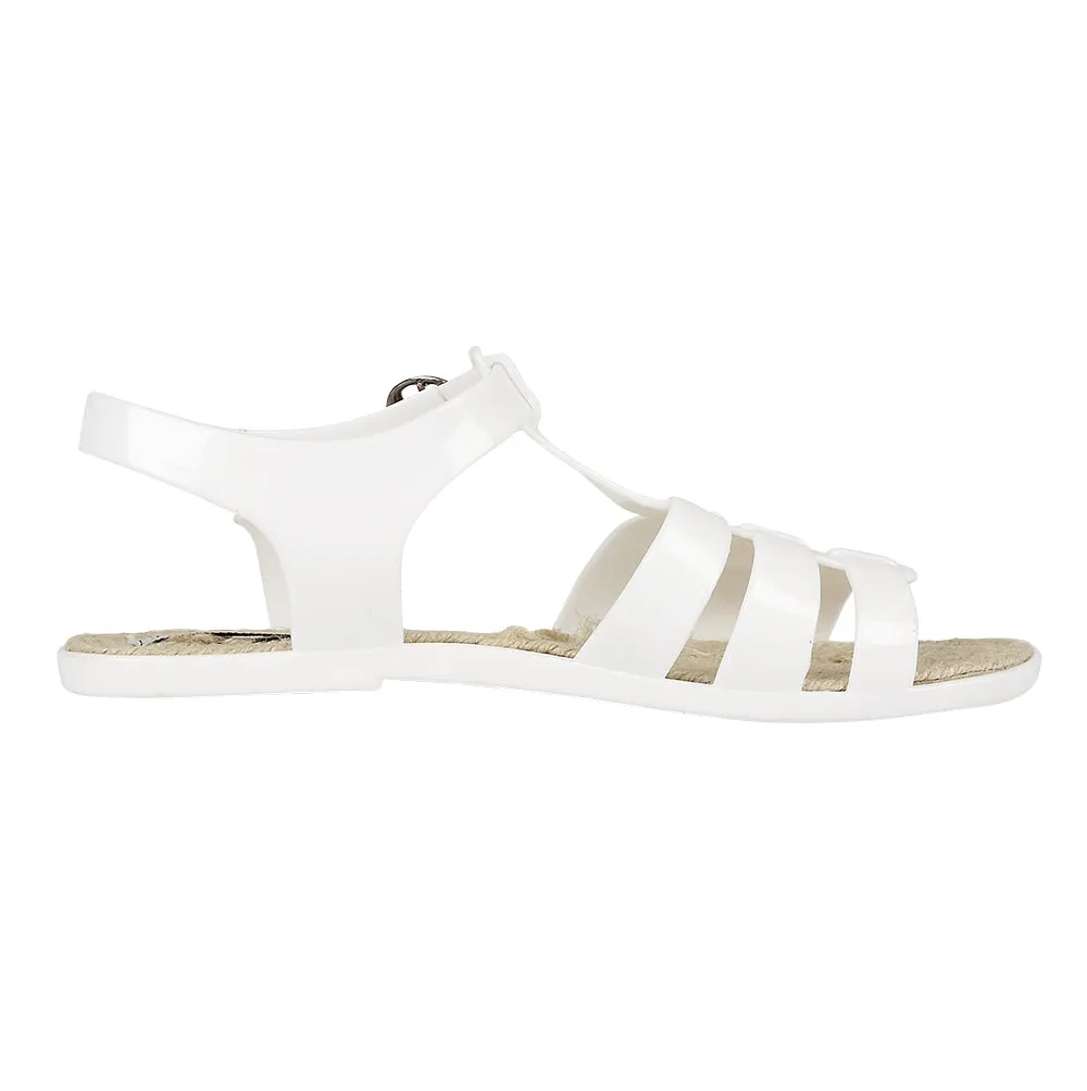 Weiße Flache Schuhe
