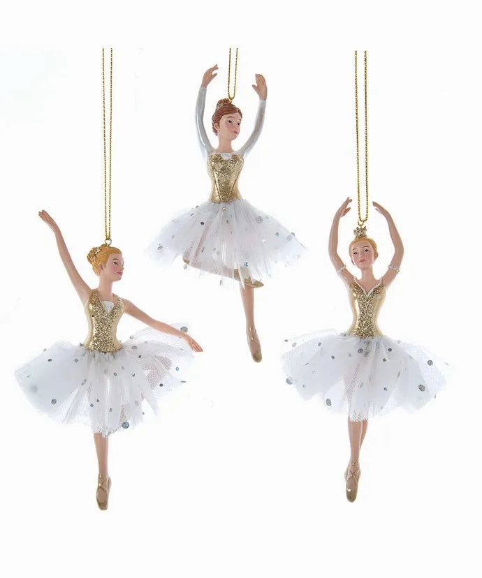 Weiß-goldene Balletttänzerin-Anhänger - Einzelstück, verschiedene Stile