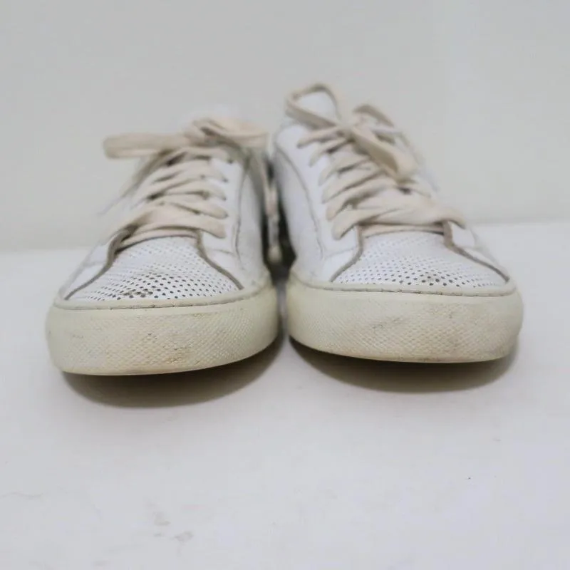 Damen Common Projects Achilles Low Sneakers Weiß Perforiertes Leder Größe 38