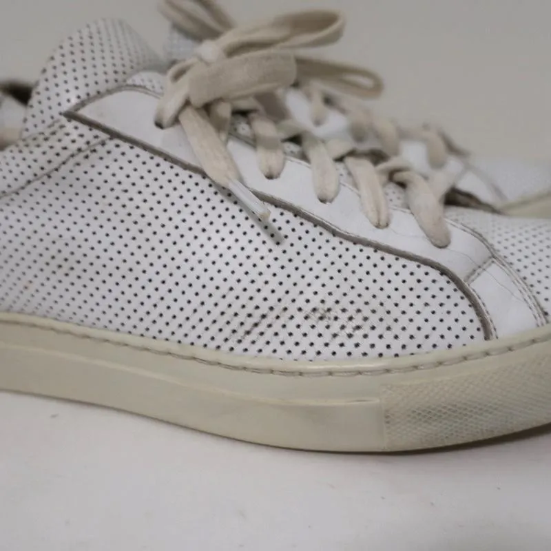 Damen Common Projects Achilles Low Sneakers Weiß Perforiertes Leder Größe 38