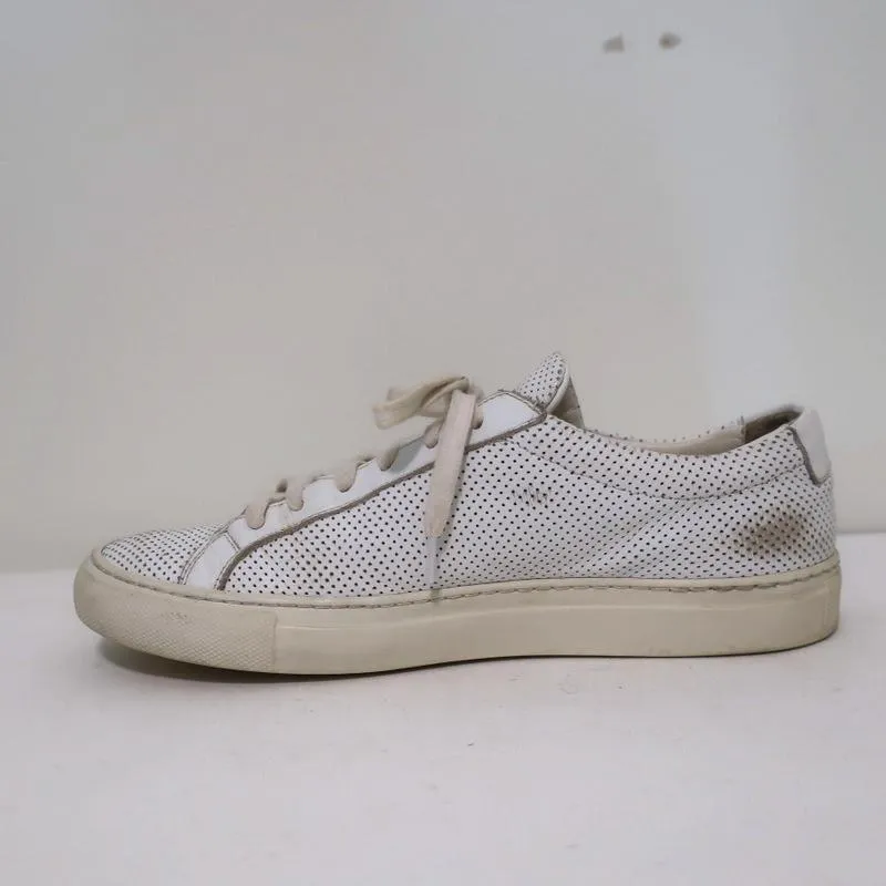 Damen Common Projects Achilles Low Sneakers Weiß Perforiertes Leder Größe 38