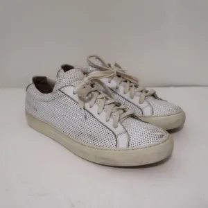 Damen Common Projects Achilles Low Sneakers Weiß Perforiertes Leder Größe 38