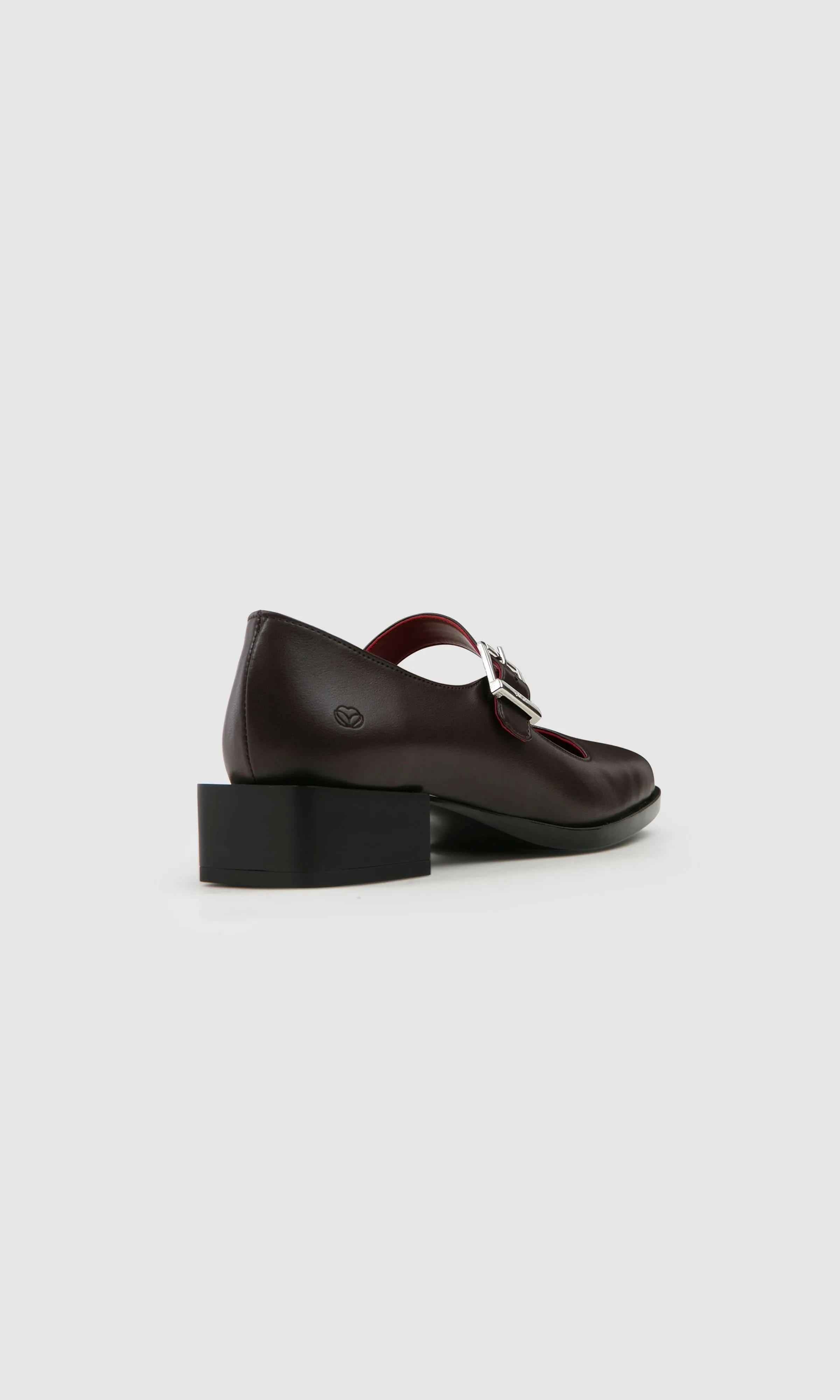 Damen Apple Leder Vegan Mary Jane Pumps | Braun