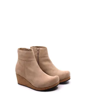 Damens Papillio Ebba Booties in Warm Sand schmal