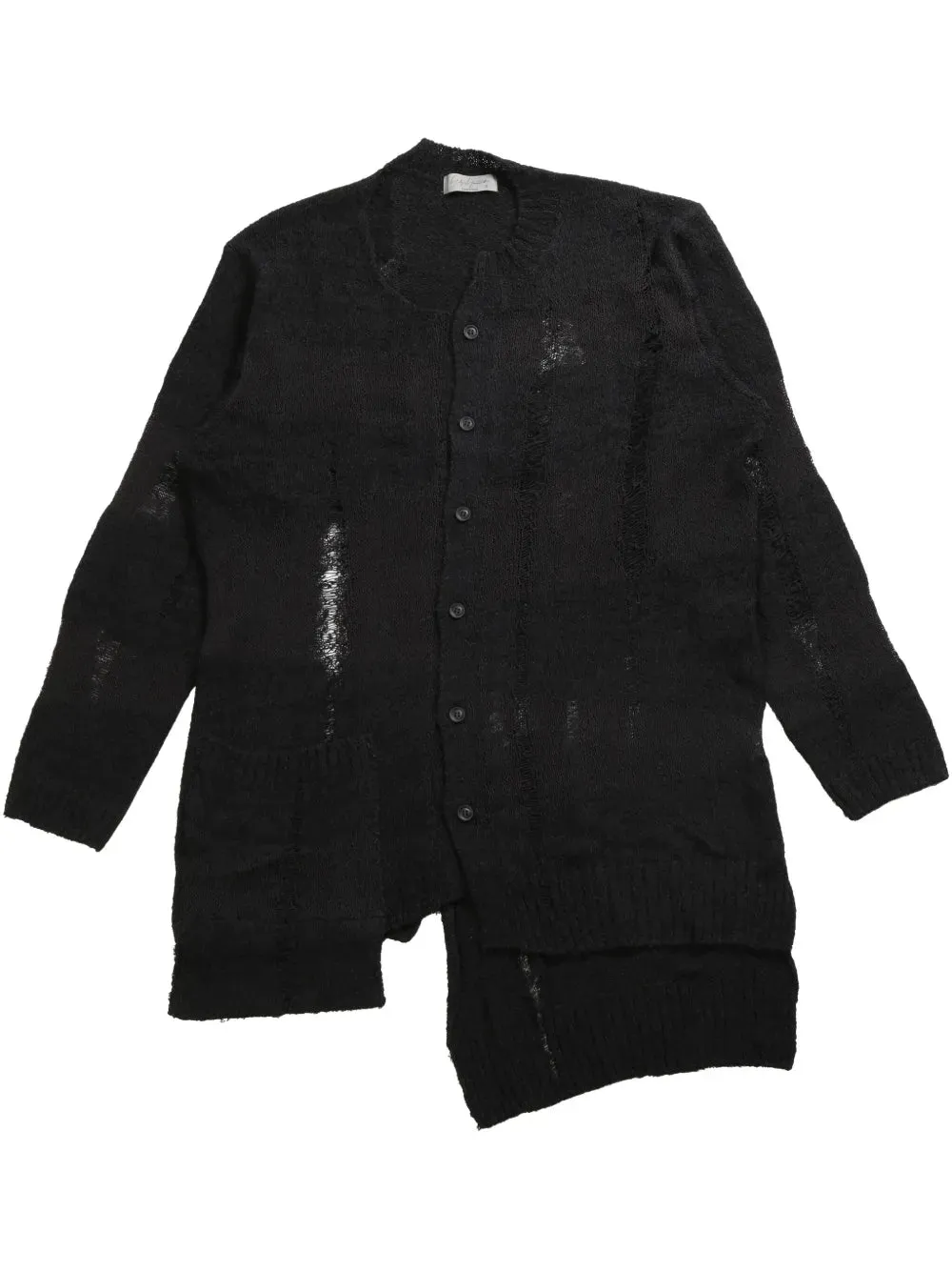 YOHJI YAMAMOTO POUR HOMME - Herren Übergroße Cardigan Kleidung mit Used-Optik_yohji-yamamoto